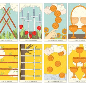Nouveau ! Tarot des arcanes majeurs/mineurs - Jeu complet de 78 cartes ! - 3 téléchargements numériques PDF. La plupart sont en 12 000 x 9 000 - 32 bits - 200 ppp. Lisez la description.