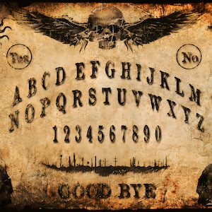 Beautiful Weathered Spirit Board & Planchettes.  1 - PDF with 2 Versions of the &quot;Needful Things Board - 3 Very Unique Planchettes included.