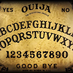 Spirit Board/Ouija Board One Piece Ausdruck.  5 digitale PDF-Downloads - 2 Planchetten enthalten - bitte lesen Sie die Beschreibung.