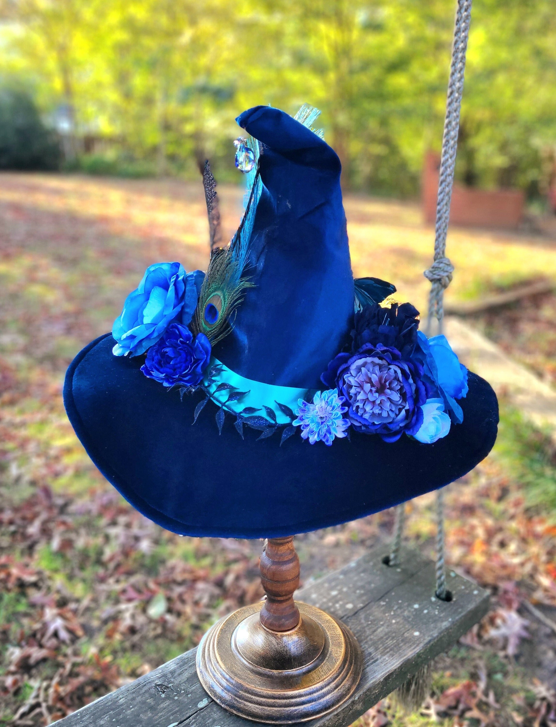 The Blue Moon Witch - Witch Hat, One of a Kind, Hand-made