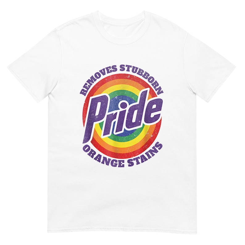 Removes Stubborn Orange Stains Pride T Shirt, Durable Cotton Tee, Effective Stain Removal Shirt, Perfect Pride Gift