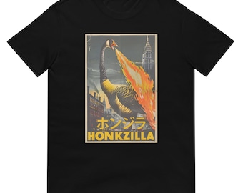 Honkzilla Goose Shirt, Funny Graphic Tee for Casual Wear, Perfect Gift for Animal Lovers and Goose Fans