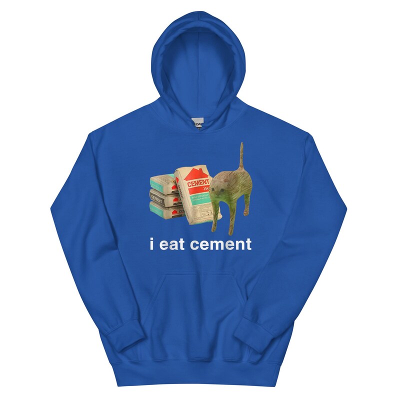 I Eat Cement Cursed Cat Hoodie