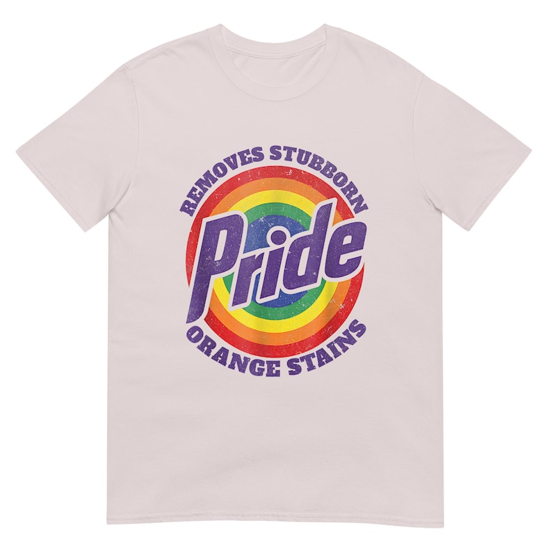 Removes Stubborn Orange Stains Pride T Shirt, Durable Cotton Tee, Effective Stain Removal Shirt, Perfect Pride Gift