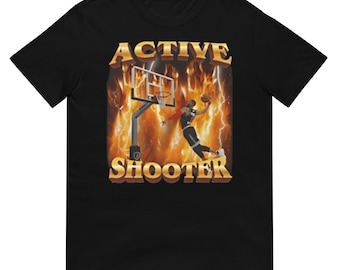 Camiseta unisex para adultos Active Shooter Basketball