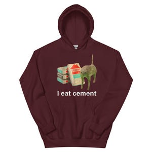 I Eat Cement Cursed Cat Hoodie