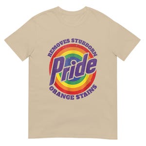 Removes Stubborn Orange Stains Pride T Shirt, Durable Cotton Tee, Effective Stain Removal Shirt, Perfect Pride Gift