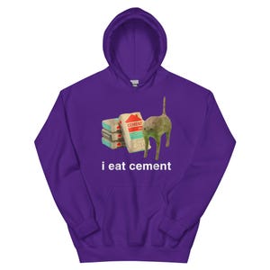 I Eat Cement Cursed Cat Hoodie