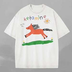 Ketamine Horse T Shirt - Funny Comfort Colors Ketamine Shirt, Funny Saying Shirt, Quote Shirt, Offensive Shirt, Dark Humor Shirt