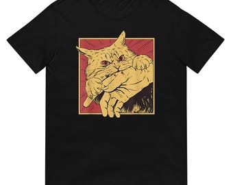 Cat Bite Anime Shirt, Cute Graphic Tee with Playful Cat Design, Perfect Casual Wear for Anime Fans, Gift for Cat Lovers