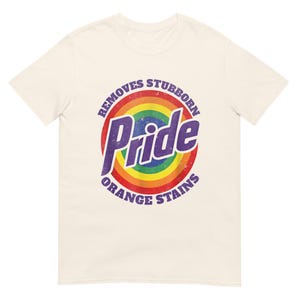 Removes Stubborn Orange Stains Pride T Shirt, Durable Cotton Tee, Effective Stain Removal Shirt, Perfect Pride Gift