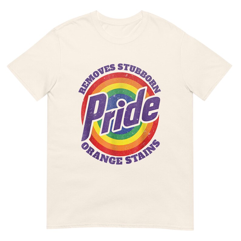 Removes Stubborn Orange Stains Pride T Shirt, Durable Cotton Tee, Effective Stain Removal Shirt, Perfect Pride Gift