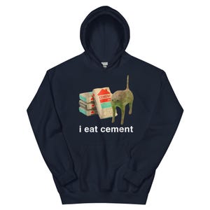 I Eat Cement Cursed Cat Hoodie
