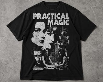 実用魔法ホラーシャツ、ヴィンテージ魔女グラフィックTシャツ、不気味