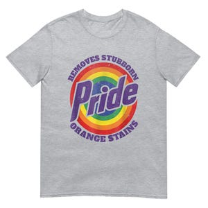 Removes Stubborn Orange Stains Pride T Shirt, Durable Cotton Tee, Effective Stain Removal Shirt, Perfect Pride Gift