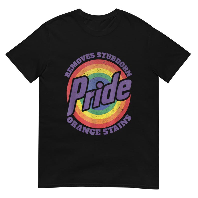 Removes Stubborn Orange Stains Pride T Shirt, Durable Cotton Tee, Effective Stain Removal Shirt, Perfect Pride Gift
