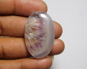 Natural Amethyst Cabochon Amethyst Gemstone Handmade Jewelry Supplies, Healing Crystal use for Meditation 42Cts.34X21mm.