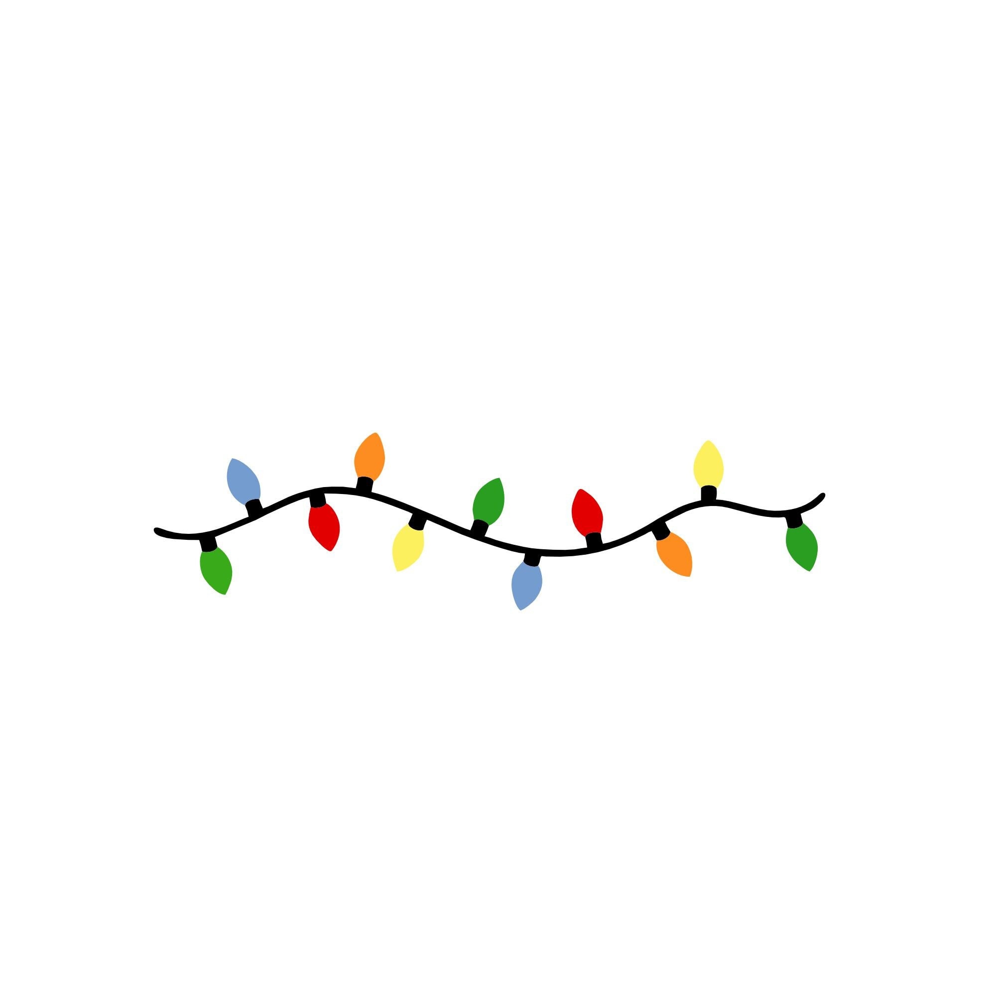 Christmas Lights SVG, Lights Clipart, Christmas Svg, Digital Download