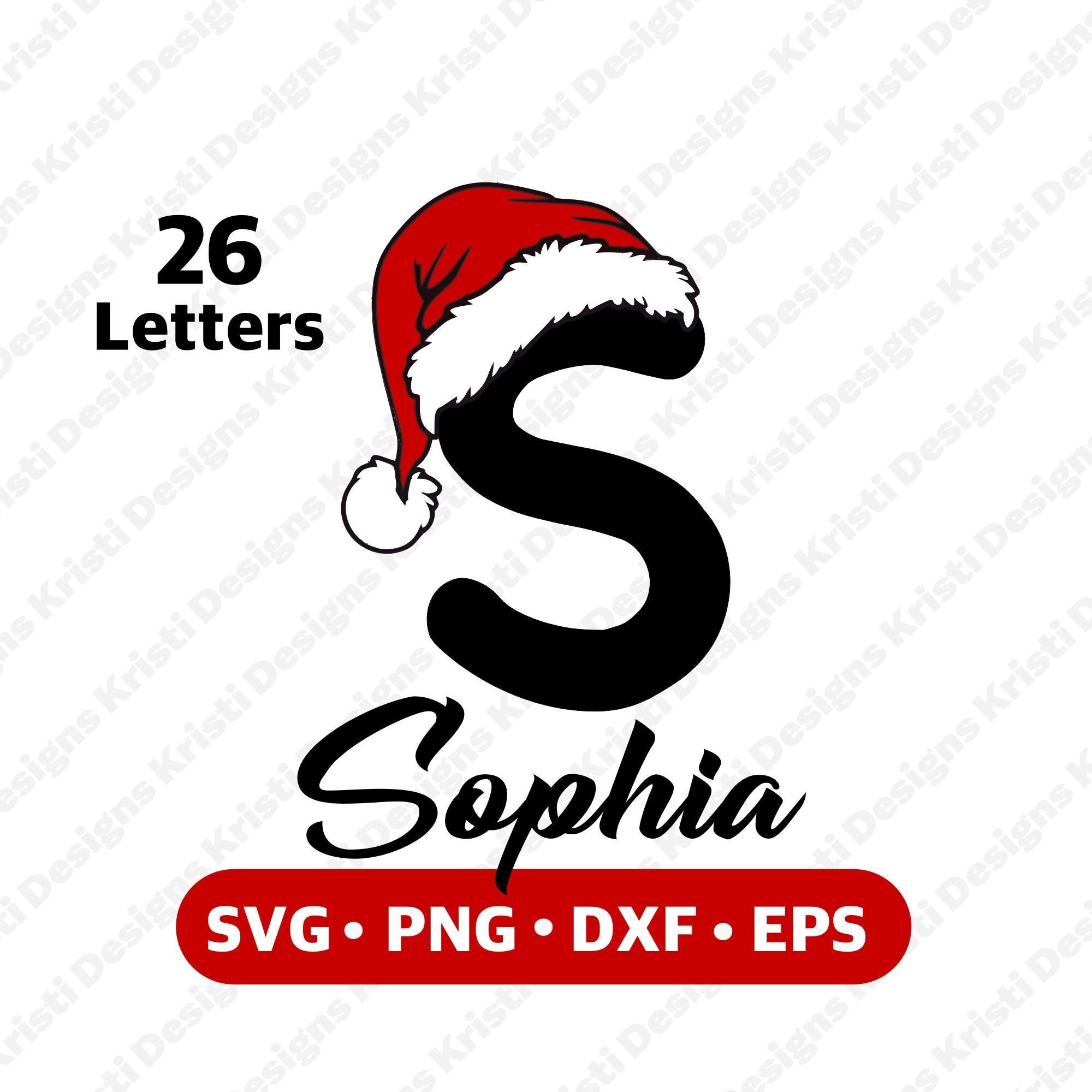 Christmas alphabet svg bundle personalized christmas gifts idea santa
