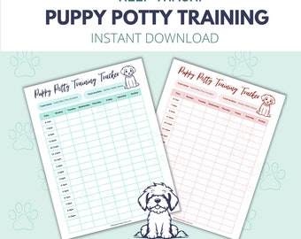 Welpen Töpfchen Tracker | Töpfchen Planer (PDF)