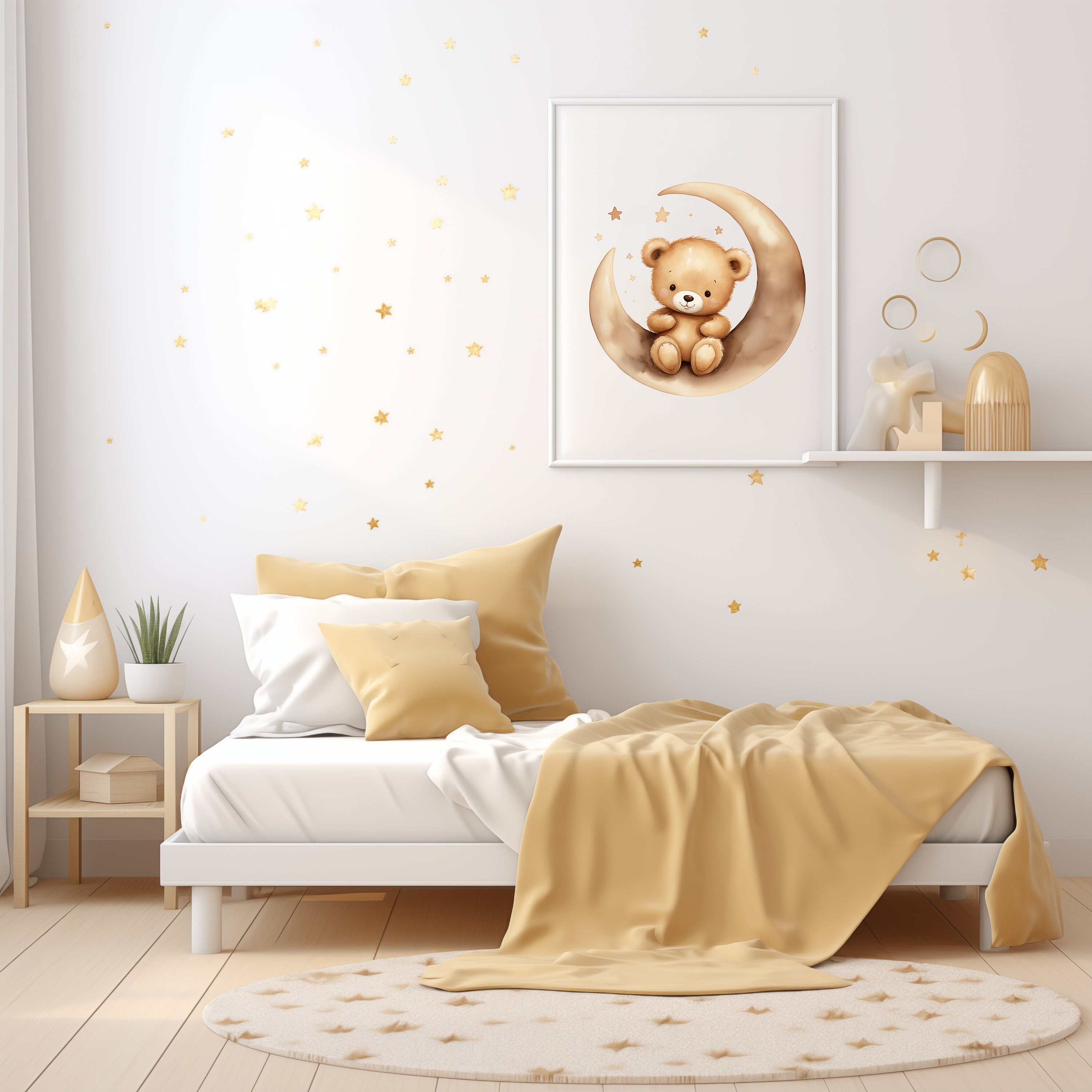 Cute Teddy Bear Clipart Bundle, Boho Bear Baby Shower Clipart, Hot Air ...