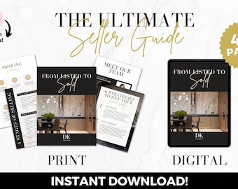 Real Estate Seller Guide: Listing Presentation Template (Canva, 40 Pages)