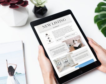 Just Listed Email Template Email Marketing, New Listing Flyer Real Estate Mailer, For Sale Email, Just Listed Flyer Neighborhood Farming