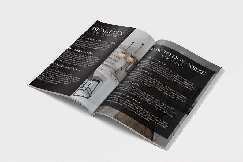Real Estate Downsizing Guide: Lead Magnet Canva Template (Digital Download, 19 Pages) image 3