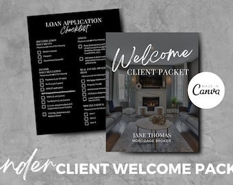 Loan Officer Welcome Packet: Client Guide & Checklist (Canva Template Digital Download