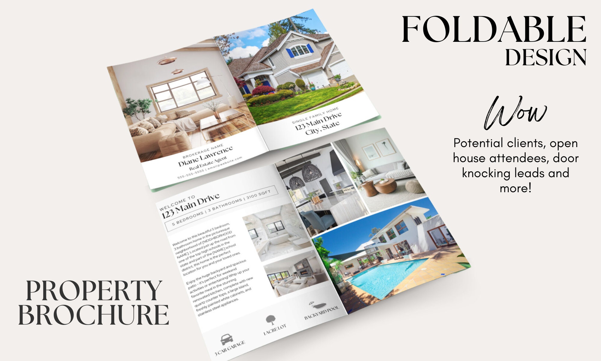Real Estate Brochure Template: Luxury Property Flyer (canva Editable ...