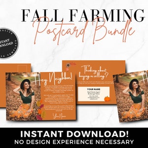 Fall Real Estate Postcard Bundle, Hello Neighbor Postcard, Fall Real ...