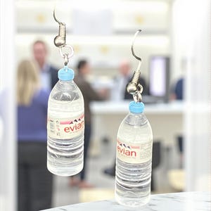 めぐ様御確認です　evian ミニチュアボトル イヤリング❤️ Evian Bottle Earring - Etsy
