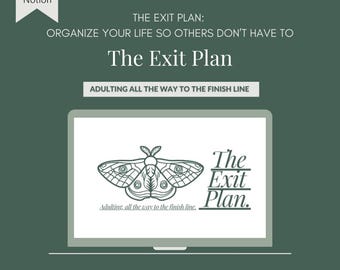 Exit Plan Notion Template, Estate and Emergency Planner (Digital)