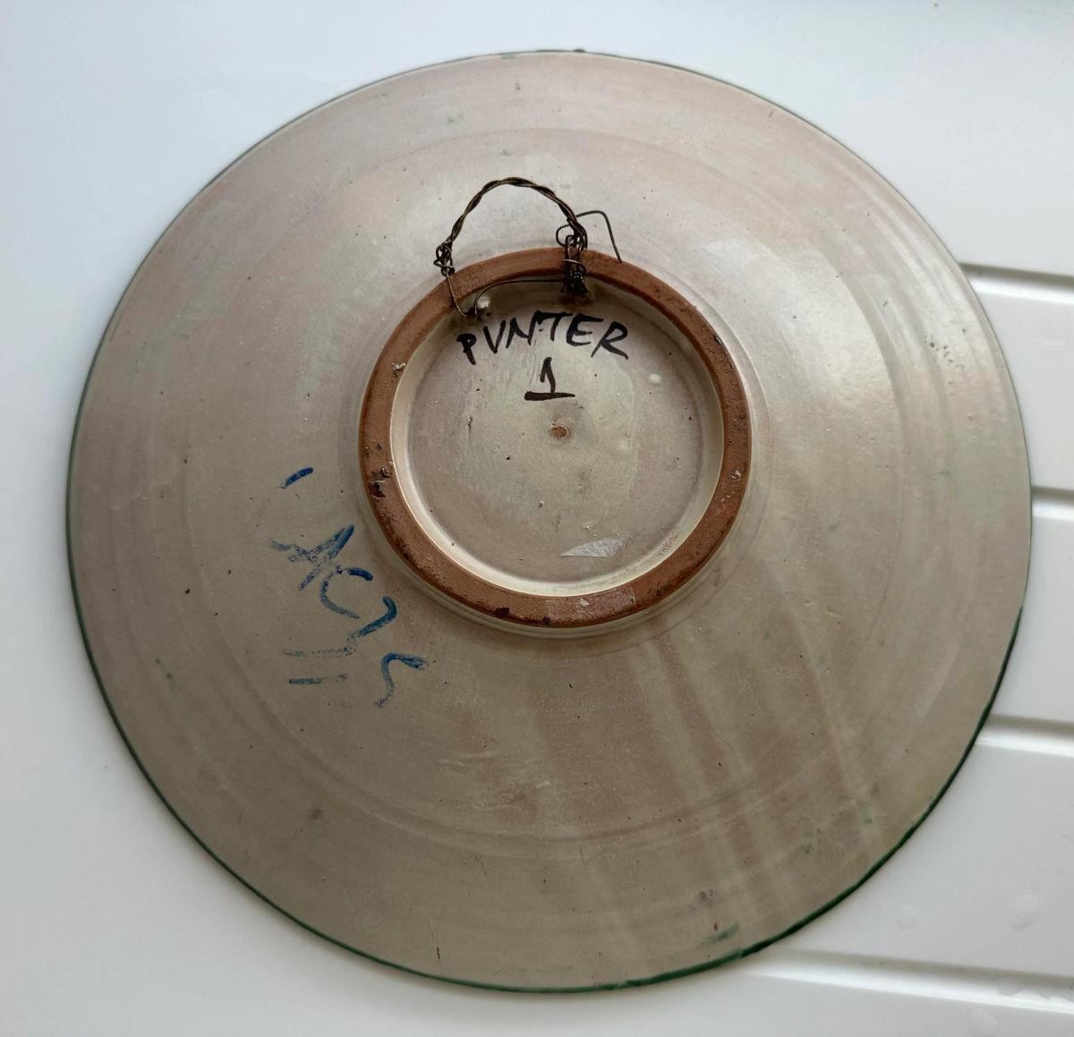 Domingo Punter Griffon Design 13” Ceramic Plate - Mid 20th Century
