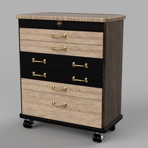 Artists Cabinet - Easel Combo |  8 Drawers | Build Plan | Painting Desk | Art Supply Storage | Acrylic | Oil | Fine Art