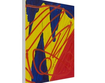 Canvas Print Blue Yellow Red