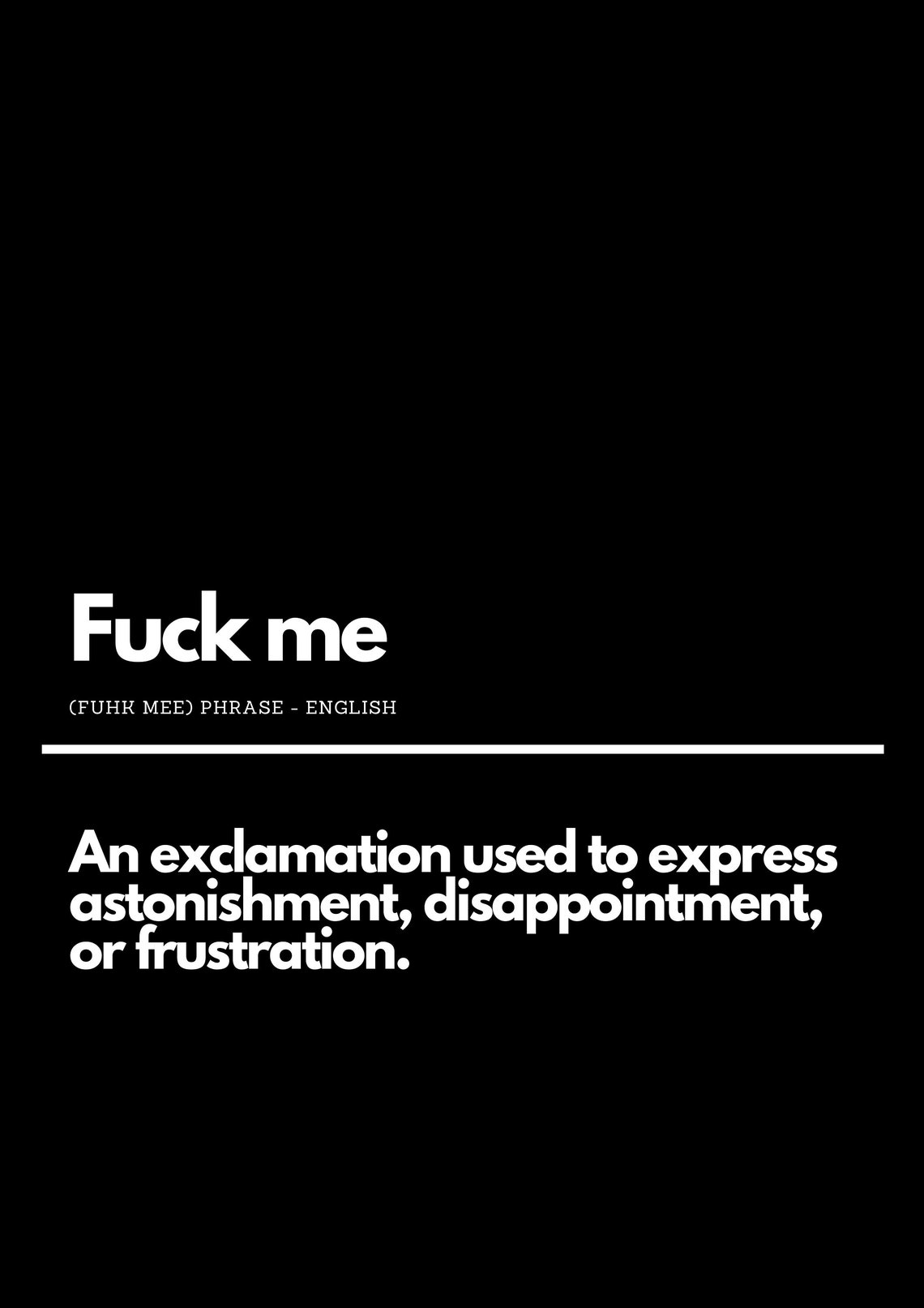 Fuck Me Definition Digital Download Printable Wall Art Home Etsy