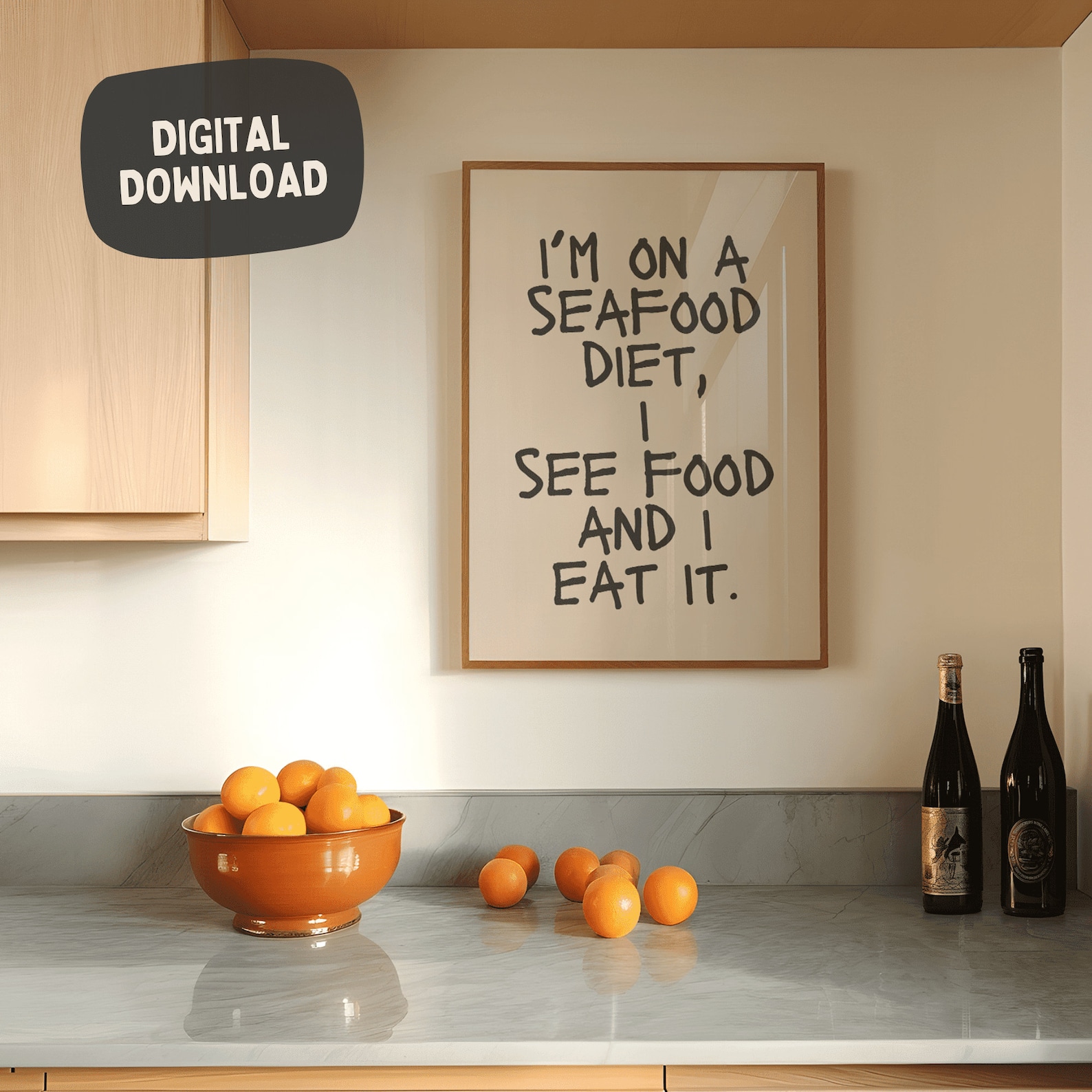 Funny Wall Art Print, Kitchen Prints, Dopamine Decor Artwork, Dining ...
