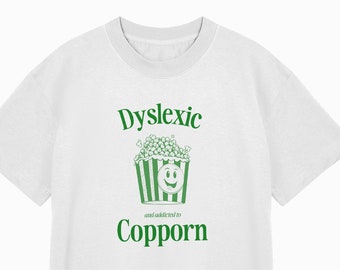 GRAPPIGE DYSLEXIE TSHIRT, Meme Shirt, Y2k T-Shirt, Dyslectische T Shirt, dom, stom Vintage Shirt, sarcastische Cartoon Tee, Silly Copporn unisex