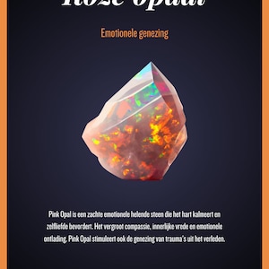 50 kristallen betekeniskaarten, afdrukbare kristallen kaarten met betekenis en kracht van stenen, 2 CARTELES A3 GRATIS (Nederlandse taal)