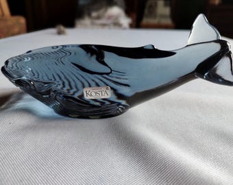 Kosta Sweden Whale glass figurine limited edition wwf Hof