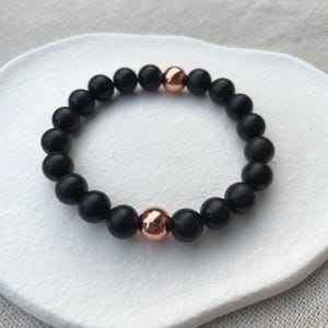 Russian Shungite Copper Protection Bracelet Grounding Crystal Bracelet for Stress Relief, Energy Reset & Focus Unisex Gift for Clarity