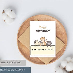 Cute Happy Birthday cat cards