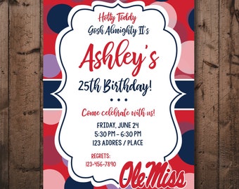 Ole Miss Hotty Toddy Invitation