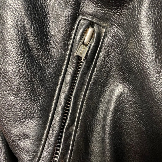 Baron Vintage Leather  Motorcycle Jacket with 9/1… - image 7