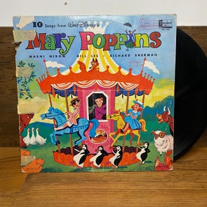 Walt Disney's 10 Songs From Mary Poppins Vinyl Record LP