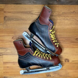 Antique Ice Hockey Skates Decor for Man Cave, Vintage Sports Wall Art & Unique Gift Idea for Hockey Lovers