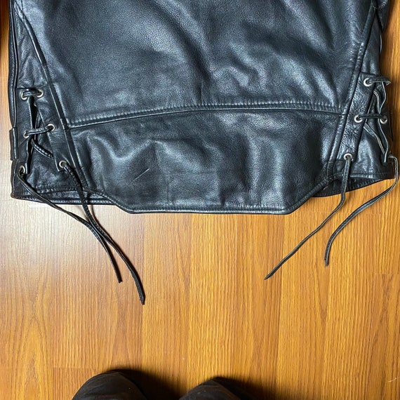 Baron Vintage Leather  Motorcycle Jacket with 9/1… - image 8