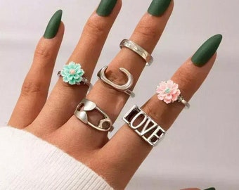 New Hand Jewelry Combination Ring