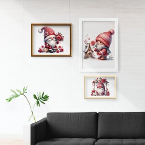 Bundle of Watercolor Rose Gnome Clipart: 25 PNG Images for Mother's Day ...